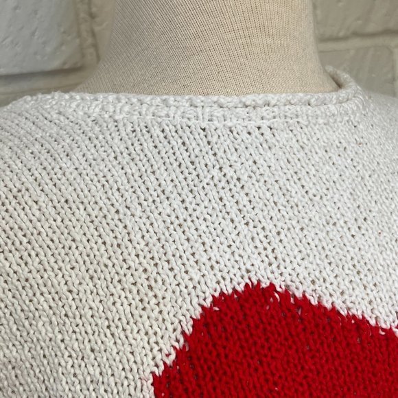 Christian Siriano cotton heart long-sleeve sweater womens size L - Picture 5 of 8
